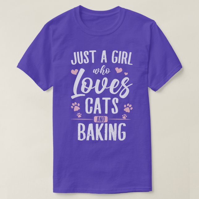Baker & Bake Fläkt of Baking Supplies & Cats Älska T Shirt (Design framsida)