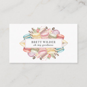 Baker Baker Bakery Watercolor Cookies Busine Visitkort