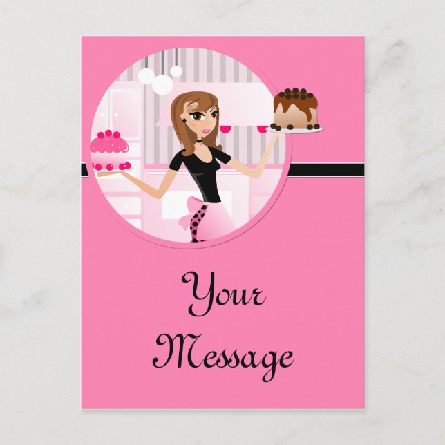 Baker/bakeri/bakverk Chef 5 Postkort Vykort (Framsida)