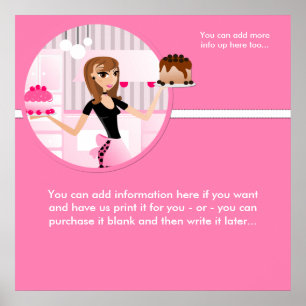 Baker/bakeri/bakverk Chef Poster design 3