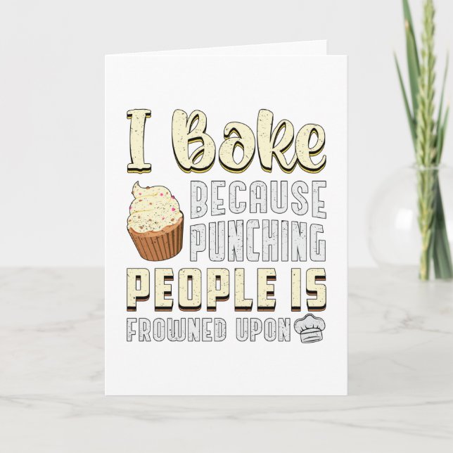 Baker Bakery Bake Cake Baking Bread Funny Gift Kort (Framsida)