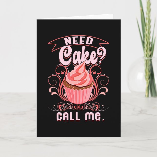 Baker Bakery Baking Bake Cake Bread Gift Idea Kort (Framsida)