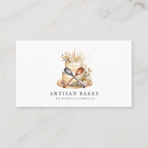 Baker Bakery Pastry Chef Cake Utensils Visitkort