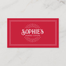 Baker Bakery Pastry Chef Catering Red Logotyp