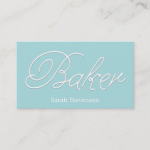 Baker Bakery Pastry Chef Icing Typography Visitkort