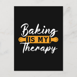 Baker Baking är min terapi Bakery Chef Cake Bake Helg Vykort