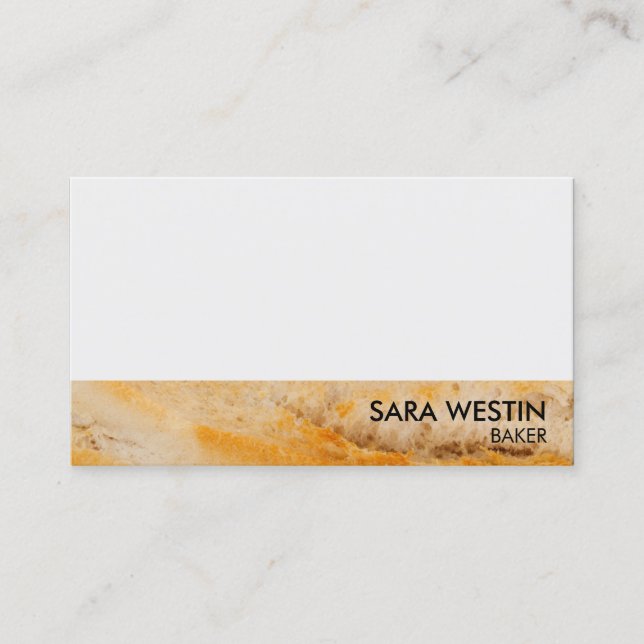 Baker Baking Bakery Business Card Visitkort (Framsida)