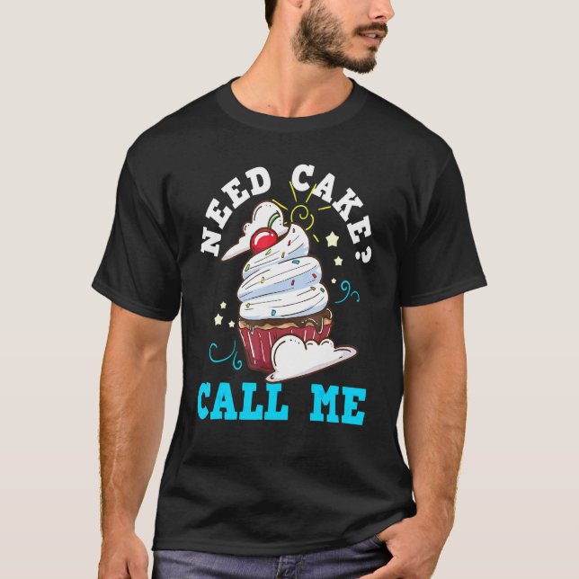 Baker Baking Cake Cuptårta T Shirt (Framsida)