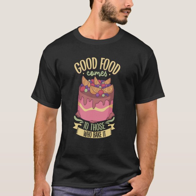Baker Baking Cupkaka Bread Cookie Kitchen Cooking T Shirt (Framsida)