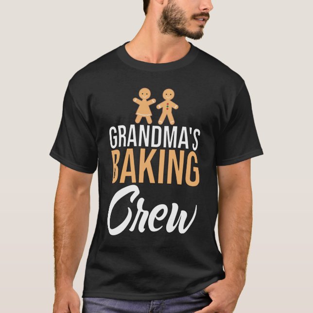 Baker Baking Grandmas Baking Crew Barnbarn T Shirt (Framsida)