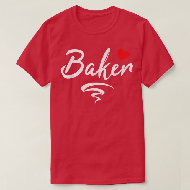 Baker Baking Oven Älskare Bakery Lärling T Shirt (Design framsida)