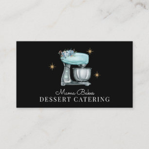 Baker Baking Watercolor Dessert Caterer Visitkort