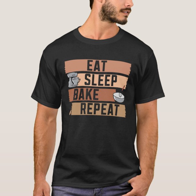 Baker, bakning 2, för att göra pastries-konfektyre t shirt (Framsida)