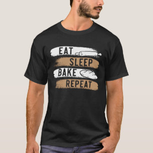 Baker, baksida 3, baksida för pastries-konfektyr t shirt