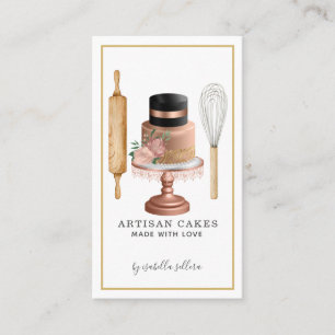 Baker-bakverk Chef Cake Baking Utensils Visitkort