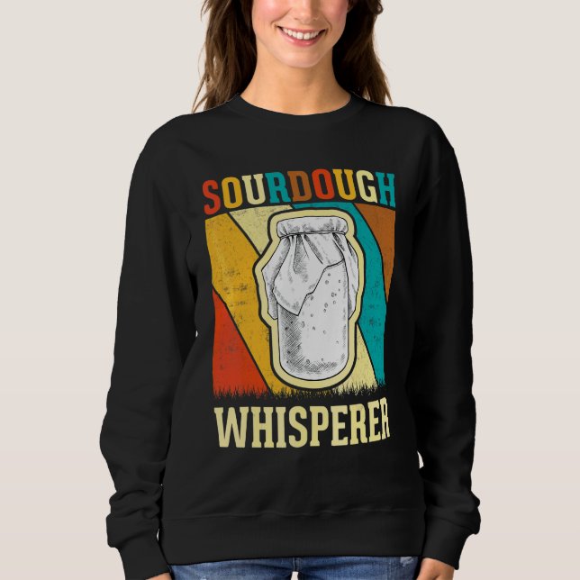 Baker Brödmakare Retro Sourdough Whisperer T Shirt (Framsida)