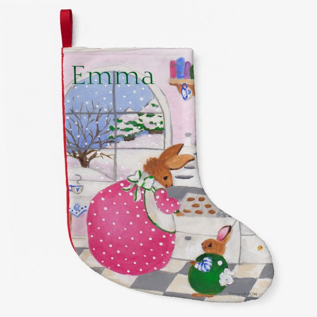 Baker Bunny Stocking Liten Julstrumpa (Framsidan)