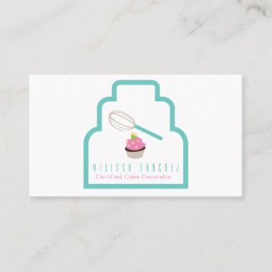 Baker Cake Logo Bageri Choklad Cupcakes Visitkort