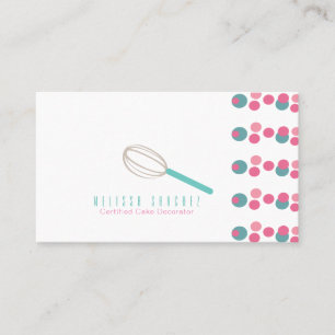 Baker Cake Logo Bageri Vispprickar Visitkort