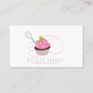 Baker Cake Swirl Bageri Choklad Cupcakes Visitkort
