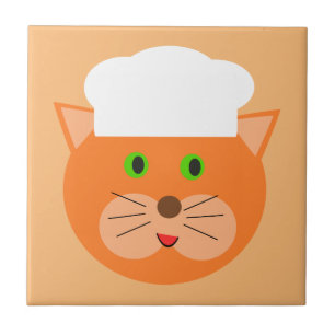 Baker Cat Ceramic Tile Kakelplatta