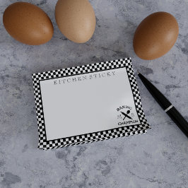 Baker Chef Baking Champion Kitchen Poit Post-it Block