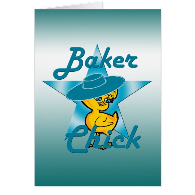 Baker-chick #7 hälsningskort (Framsidan)