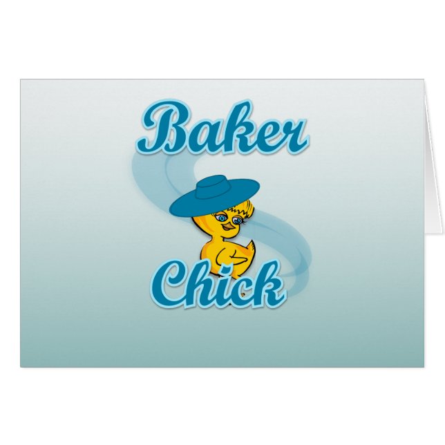 Baker-Chick nr 3 Hälsningskort (Framsidan Horizontal)