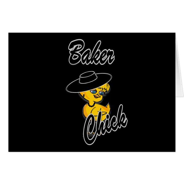 Baker-Chick nr 4 Hälsningskort (Framsidan Horizontal)
