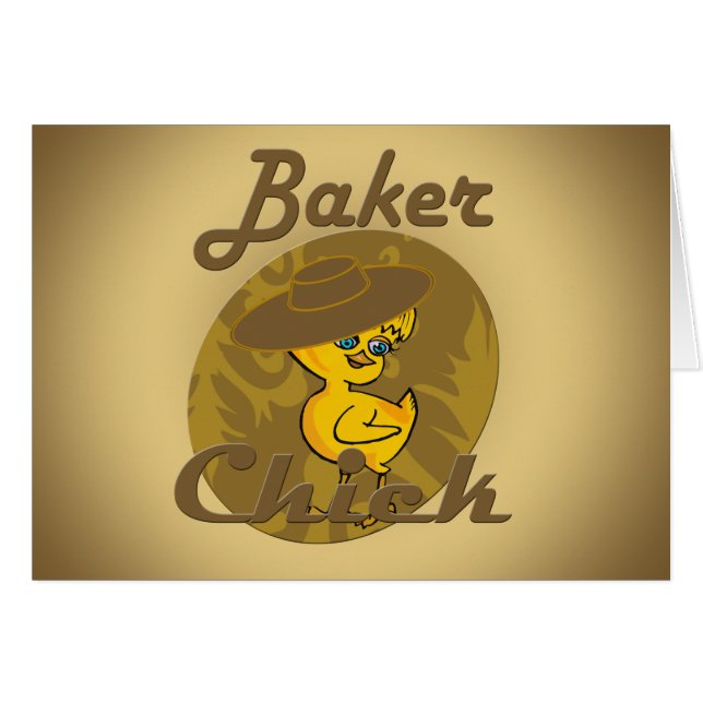 Baker-Chick nr 6 Hälsningskort (Framsidan Horizontal)