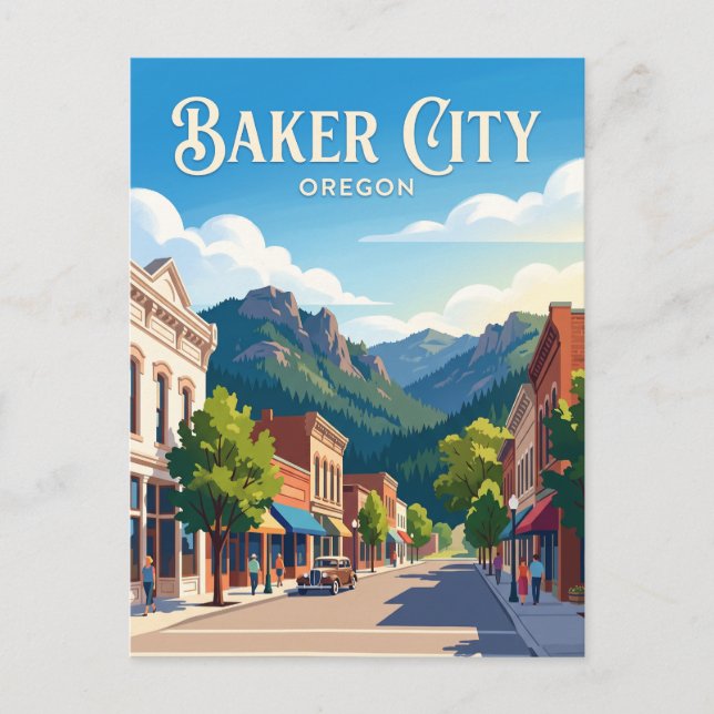 Baker City, Oregon Vykort (Framsida)