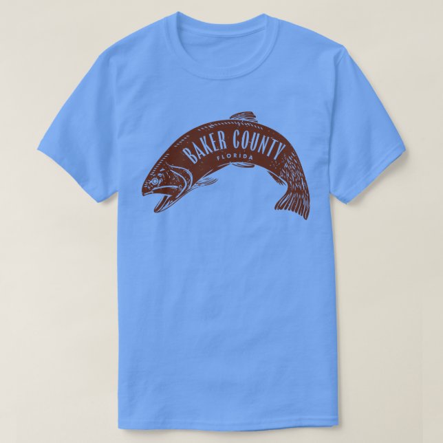 Baker County Florida Fish Brown T Shirt (Design framsida)