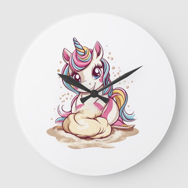 Baker Deg Unicorn (1) Stor Klocka (Framsida)