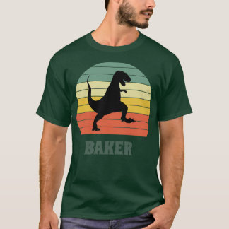 Baker Dinosaur Funny Baker Gift Idea T Shirt