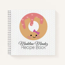 Baker Donut Spiral Anteckningsbok Barn Receptbok