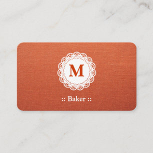 Baker Elegant Snöre Monogram Visitkort