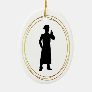 Baker eller Chef Silhouette jul Ornament