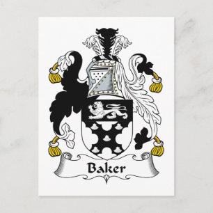 Baker Family Crest Vykort