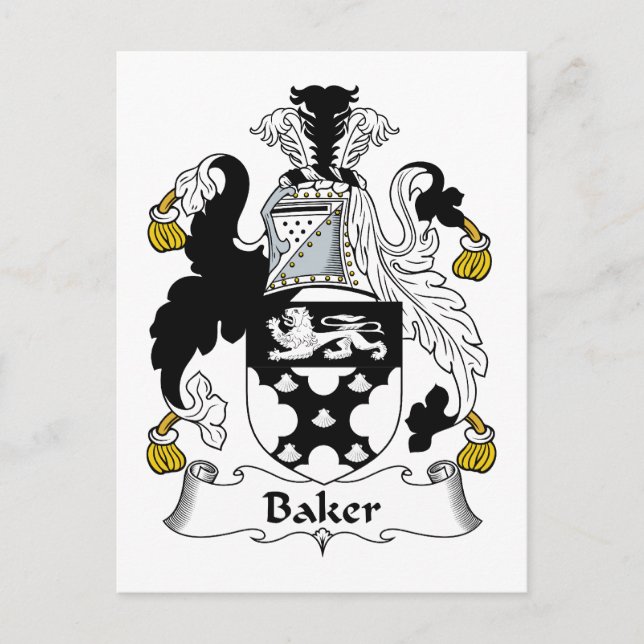 Baker Family Crest Vykort (Framsida)