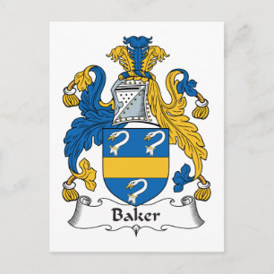 Baker Family Crest Vykort