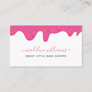 Baker Frosting Drips Sprinkles QR Code Bakery Visitkort