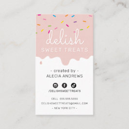 BAKER FROSTING modern färglös sprinkler Visitkort