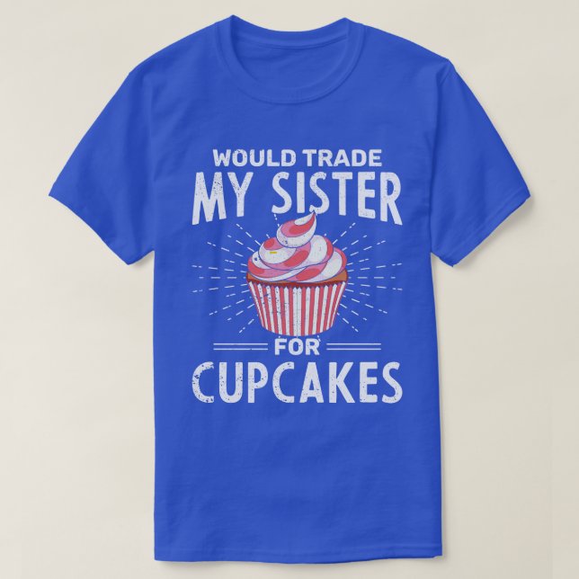 Baker Funny Syskon Food Dessert Frosting Cuptårta T Shirt (Design framsida)