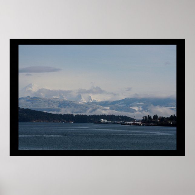 Baker, Guemes Island och Rosario Strait Poster (Framsidan)