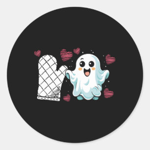 Baker Halloween Baking Bake Scary Bus eller godis Runt Klistermärke