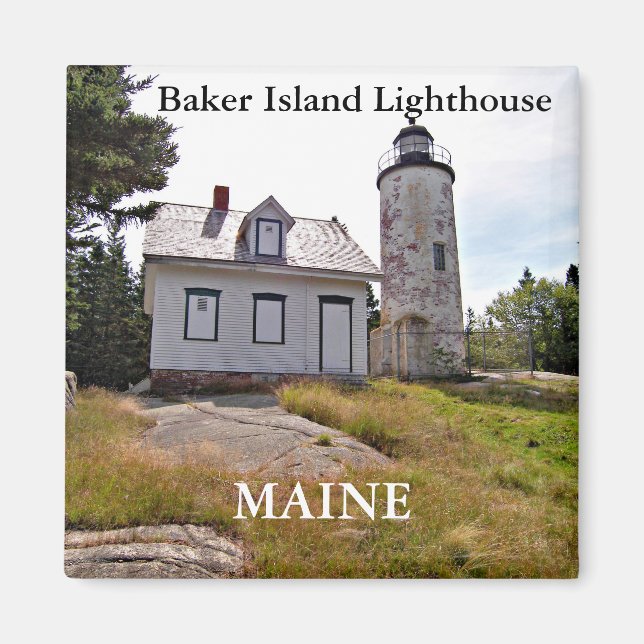 Baker Island fyr, Maine Magnet (Framsidan)