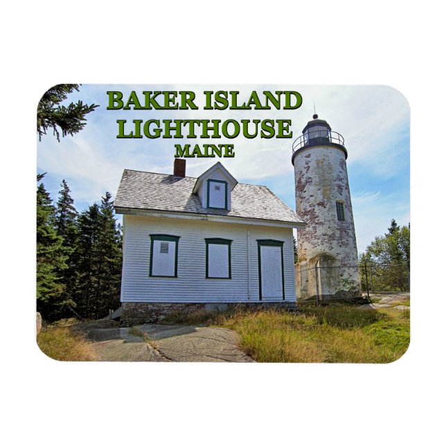 Baker Island fyr, Maine Magnet (Horisontell)