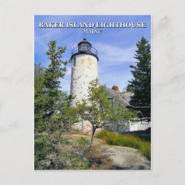 Baker Island Lighthouse, Maine vykort