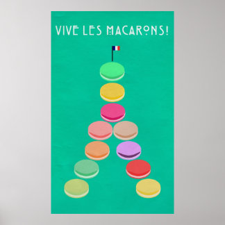 Baker Joy Collection: Macaron Eiffel Torn Poster