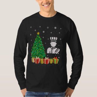 Baker Julafton Träd Lighting Santa Hat Baker jul T Shirt